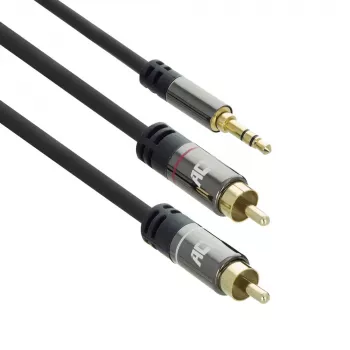 ACT 5 m aukštos kokybės garso jungiamasis laidas 1x 3,5 mm stereo lizdas - 2x RCA