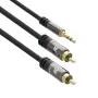ACT 5 m aukštos kokybės garso jungiamasis laidas 1x 3,5 mm stereo lizdas - 2x RCA