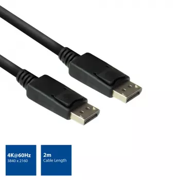 DisplayPort kabelis vyriškas - vyriškas ACT AC3902 2 metrai
