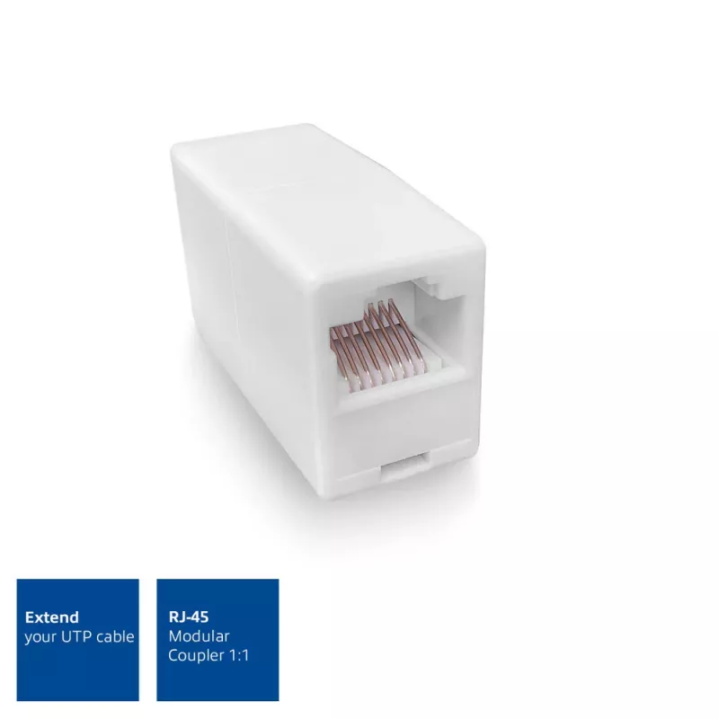 Modulinis RJ-45 jungiklis ACT AC4105 Baltas 1×RJ-45 2×RJ-45