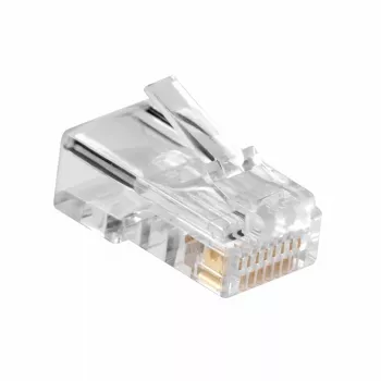 ACT AC4110 RJ-45 kištukas CAT5E, sidabriniai kontaktai, permatomas, 10 vnt.
