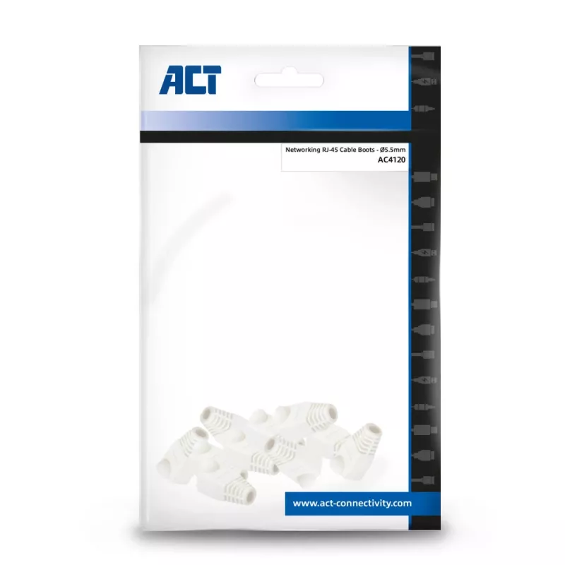 ACT UTP kabelio gaubtukai, RJ45, pilki, 10 vnt.