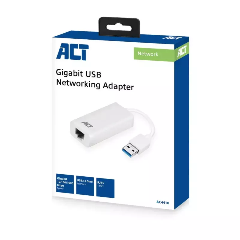 Tinklo adapteris ACT AC4410 Ethernet 1000 Mbit/s laidinis USB