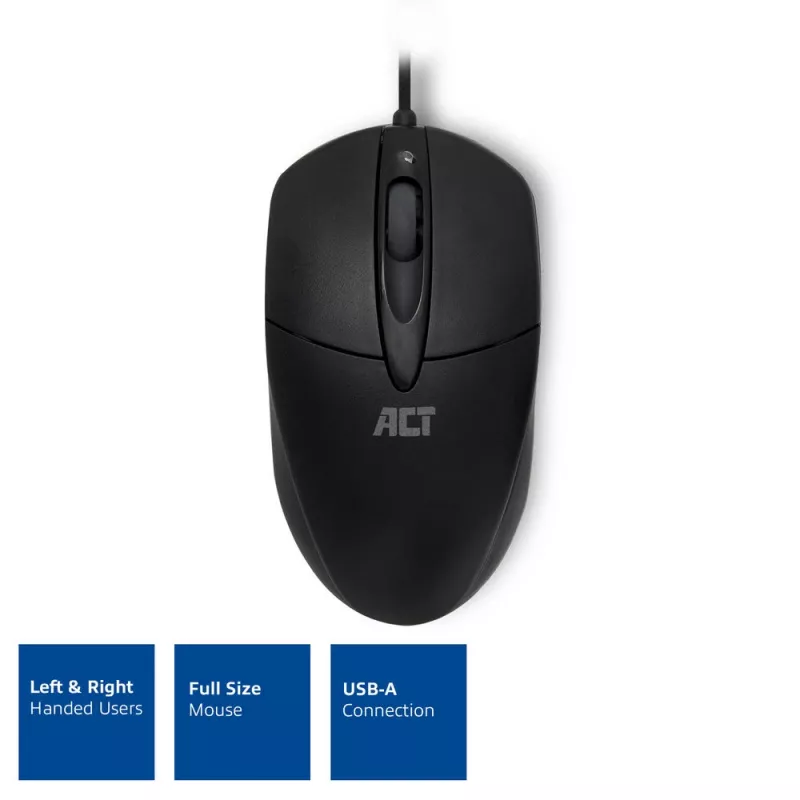 ACT AC5005 Laidinė optinė pelė, 1000 DPI, USB