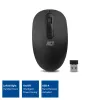 Belaidė pelė ACT Wireless Mouse 1200 DPI, ambidekstrinė, RF, juoda