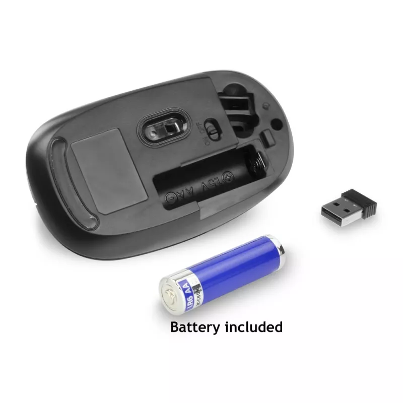 Belaidė pelė ACT Wireless Mouse 1200 DPI, ambidekstrinė, RF, juoda