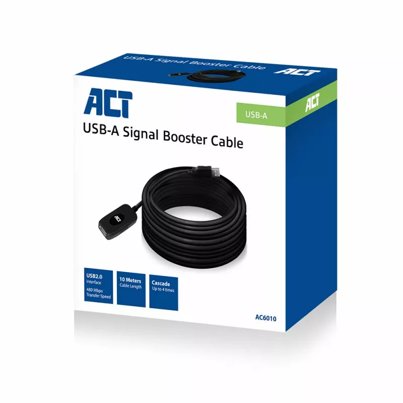 USB 2.0 ilgintuvas ACT AC6010 10 metrų