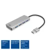 USB Hub ACT AC6121 4× USB-A 5 Gbit/s aliuminis