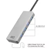 USB Hub ACT AC6121 4× USB-A 5 Gbit/s aliuminis