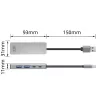 USB šakotuvas ACT AC6125 3.2 Gen 1 Type-A 5000 Mbit/s pilkas