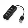 USB šakotuvas ACT AC6205 4 prievadai USB 2.0 480 Mbit/s Juodas 0,12 m