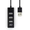 USB šakotuvas ACT AC6205 4 prievadai USB 2.0 480 Mbit/s Juodas 0,12 m