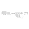 USB šakotuvas ACT AC6215 7 prievadų USB 2.0 480 Mbit/s juodas