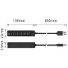 USB šakotuvas ACT AC6215 7 prievadų USB 2.0 480 Mbit/s juodas