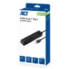 USB šakotuvas ACT AC6215 7 prievadų USB 2.0 480 Mbit/s juodas