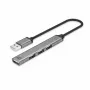ACT AC6225 USB 2.0 4 prievadų šakotuvas, pilkas aliuminis