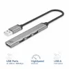 ACT AC6225 USB 2.0 4 prievadų šakotuvas, pilkas aliuminis