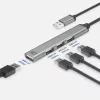 ACT AC6225 USB 2.0 4 prievadų šakotuvas, pilkas aliuminis