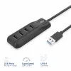 ACT AC6320 USB 3.2 Gen 1 4 prievadų USB-A šakotuvas, juodas