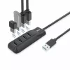 ACT AC6320 USB 3.2 Gen 1 4 prievadų USB-A šakotuvas, juodas
