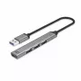 ACT AC6325 USB 3.2 Gen 1 Type-A USB šakotuvas 4 prievadai pilka spalva