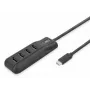 ACT AC6420 USB-C centrinis įrenginys 4x USB-A 3.2 Gen 1 juodas