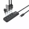 ACT AC6420 USB-C centrinis įrenginys 4x USB-A 3.2 Gen 1 juodas