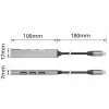 USB šakotuvas ACT AC6425 Type-C 5000 Mbit/s aliuminis pilkas