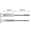 USB-C Hub ACT AC7055 3x USB-A Gigabit Ethernet