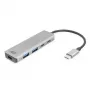 ACT AC7072 USB 3.2 Gen 1 Type-C centrinis įrenginys 5000 Mbit/s juoda pilka