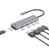ACT AC7072 USB 3.2 Gen 1 Type-C centrinis įrenginys 5000 Mbit/s juoda pilka