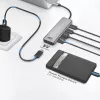 ACT AC7072 USB 3.2 Gen 1 Type-C centrinis įrenginys 5000 Mbit/s juoda pilka