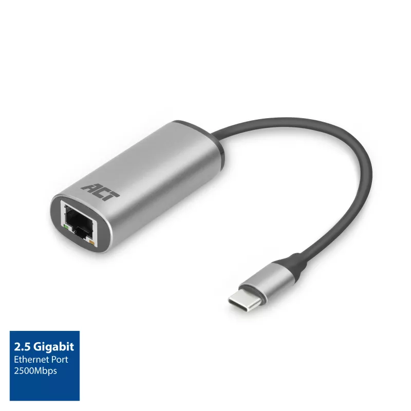 USB-C Ethernet adapterius ACT AC7081 2,5 Gbit/s aliuminis