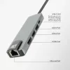 ACT USB-C 4K dokavimo stotelė 1 HDMI monitoriui, Ethernet, USB-A, PD praėjimas