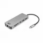 ACT USB-C 4K dokų stotelė su 1 HDMI monitoriumi, Ethernet, USB-C, USB-A, kortelių skaitytuvu ir PD perdavimu