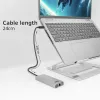 ACT USB-C 4K / 8K 30Hz dokavimo stotelė su 1 HDMI monitoriumi, 2,5 Gigabit eternetu, USB-C 10Gbps, USB-A 10Gbps, 3,5 mm garso išvestimi, PD praėjimu
