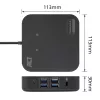 ACT Universal USB-C dokų stotelė 4K, 2 HDMI/DisplayPort monitoriams, DisplayLink, kompaktiškas dizainas