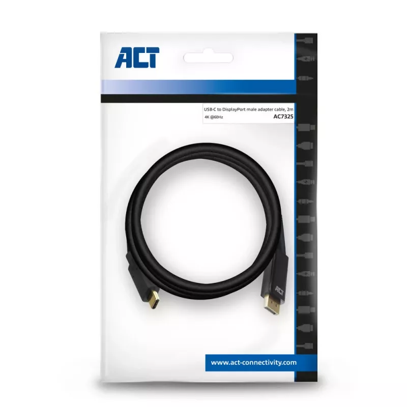 USB-C į DisplayPort laidas ACT AC7325 2 metrai