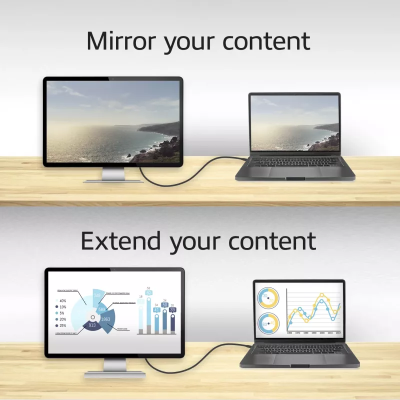 USB-C į DisplayPort laidas ACT AC7325 2 metrai