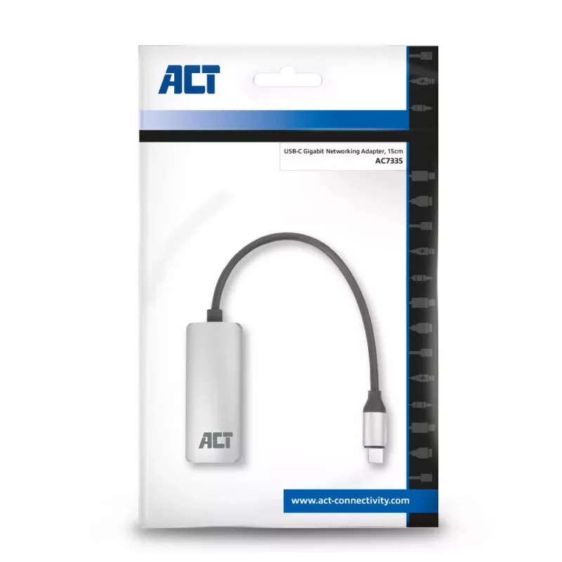 Tinklo adapteris ACT AC7335 Ethernet 1000 Mbit/s USB Type-C