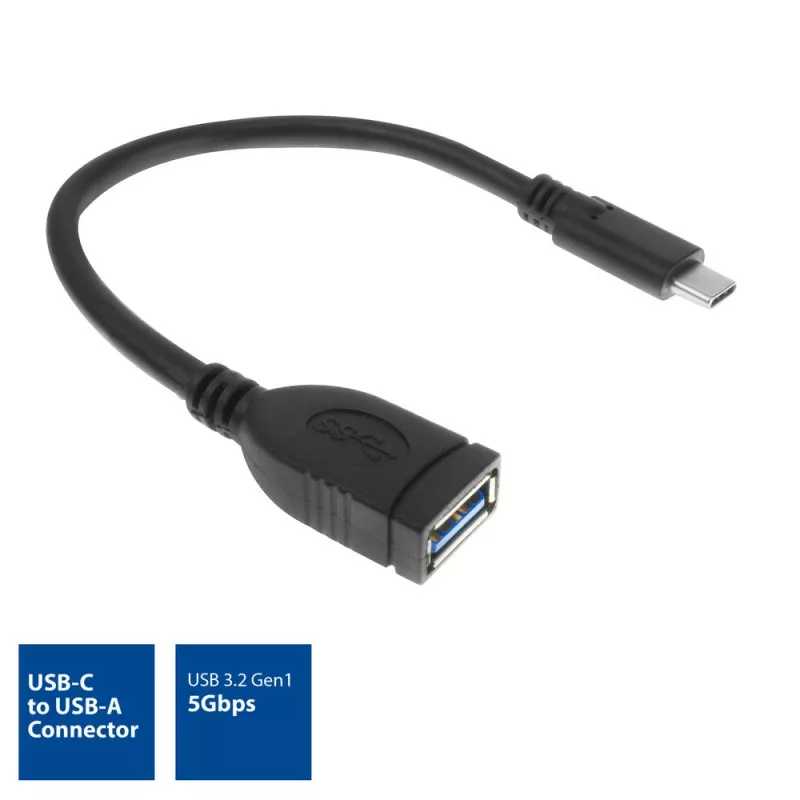 ACT USB 3.0 laidas OTG USB-C (vyriškas) į USB-A (moterišką) 0,2 m, 5 Gbit/s