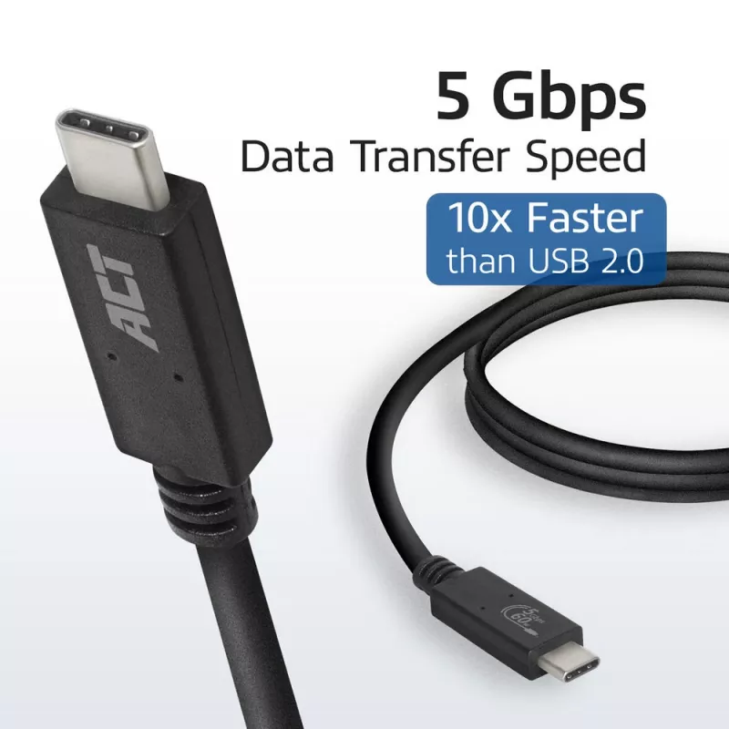 ACT USB 3.0 laidas USB-C USB-IF sertifikuotas 2 metrai 5 Gbit/s