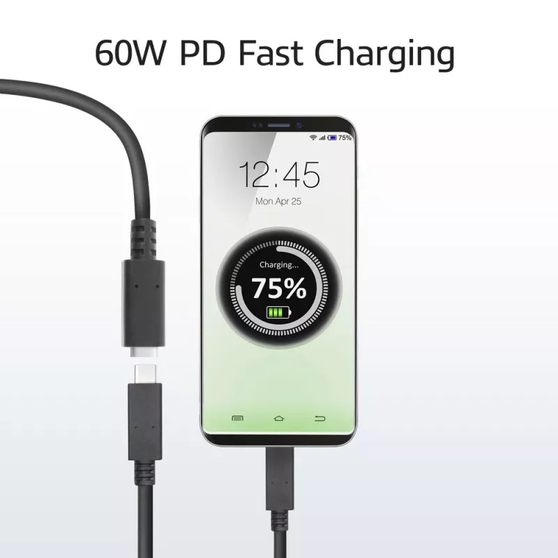 ACT USB 3.0 ilginimo laidas USB-C 2 m 5 Gbit/s juodas