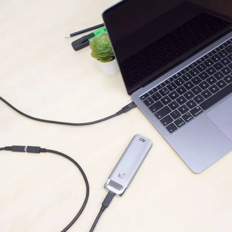 ACT USB 3.0 ilginimo laidas USB-C 2 m 5 Gbit/s juodas