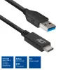 ACT USB 3.0 laidas USB-A į USB-C 1 m 5 Gbit/s juodas