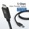 ACT USB 3.0 kabelis USB-A į USB-C 2 m 5 Gbit/s juodas