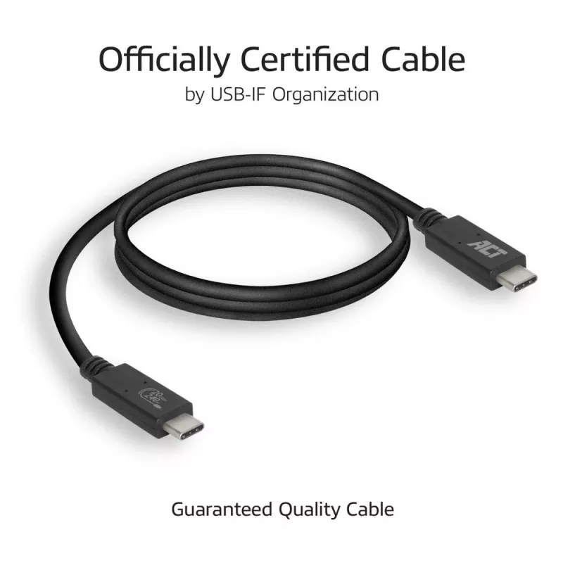 ACT USB4® 20Gbps laidas, USB-C, USB-IF sertifikuotas, 1 metras