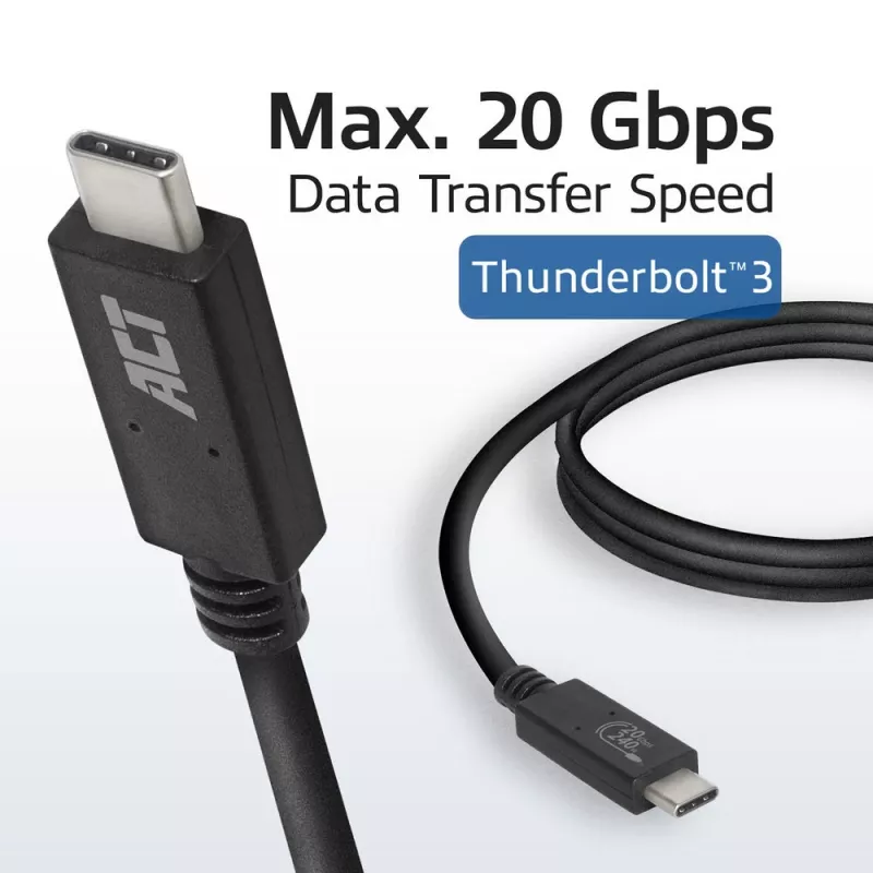 ACT USB4® 20Gbps laidas, USB-C, USB-IF sertifikuotas, 1 metras
