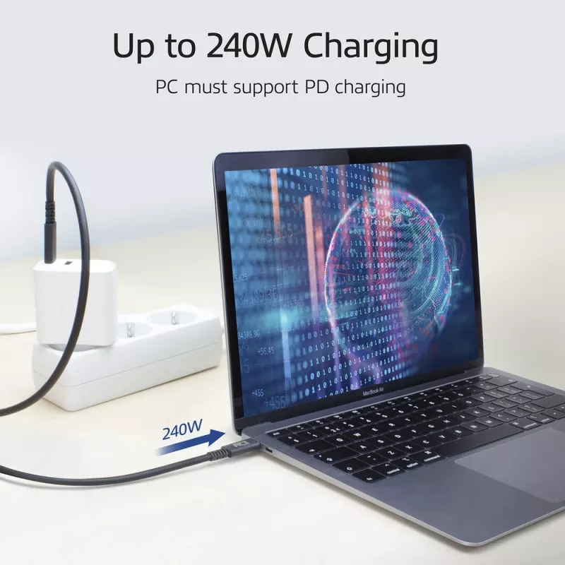 ACT USB4® 20Gbps laidas, USB-C, USB-IF sertifikuotas, 1 metras