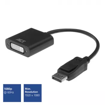 ACT DisplayPort (vyriškas) į DVI (moteriškas) adapteris 0,15 m AC7510